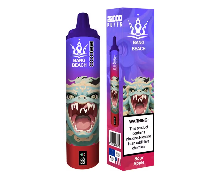 Bang Beach Smart Screen 22000 Puffs: Върхът на технологията и вкуса с „кисела ябълка“